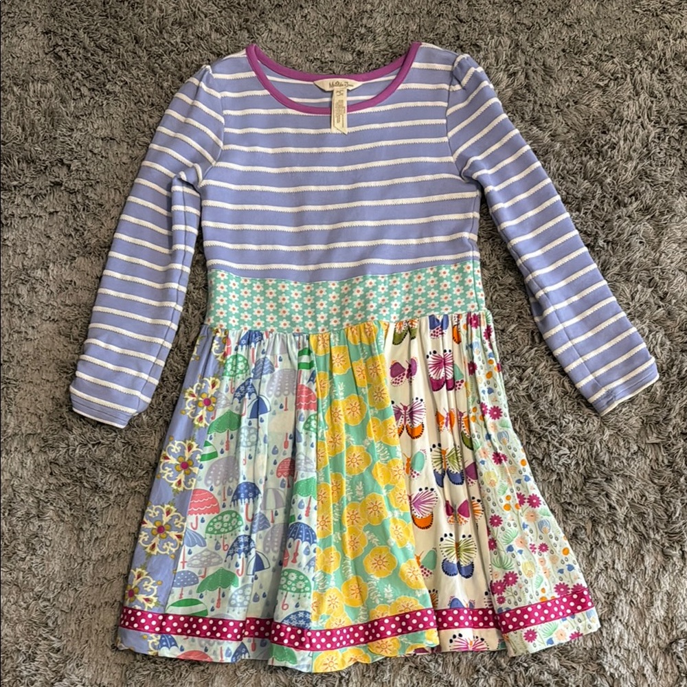 Matilda Jane Gray and White Long Sleeve Sundress